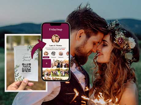 FridaySnap – Hochzeitsfotos der Gäste einfach per QR-Code teilen