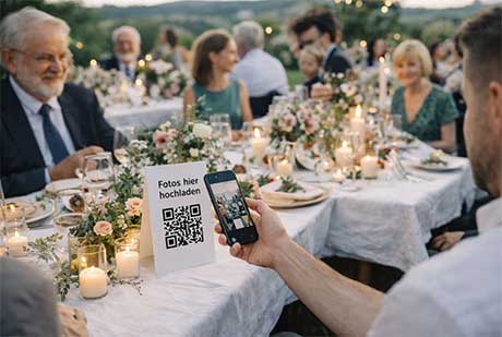 Hochzeitsfotos per QR-Code sammeln